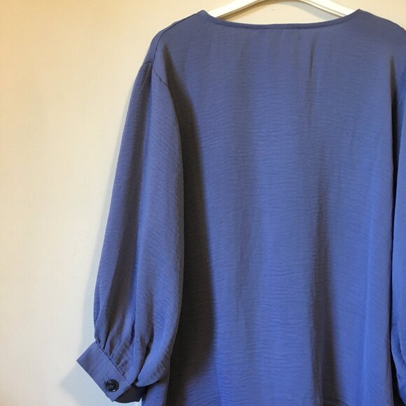 NWOT Purple BlueTie Hem Half Sleeve Blouse - Picture 7 of 16